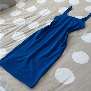 Zara Elegant Blue Sleeveless Dress
